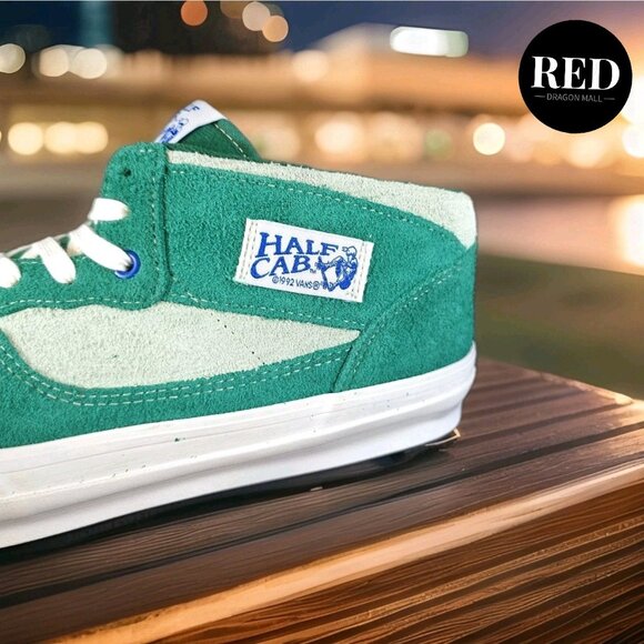 Vans Vault OG Half Cab Lx Hairy Suede Green VN0A3DP6GRN1 - Men\'s Size 13